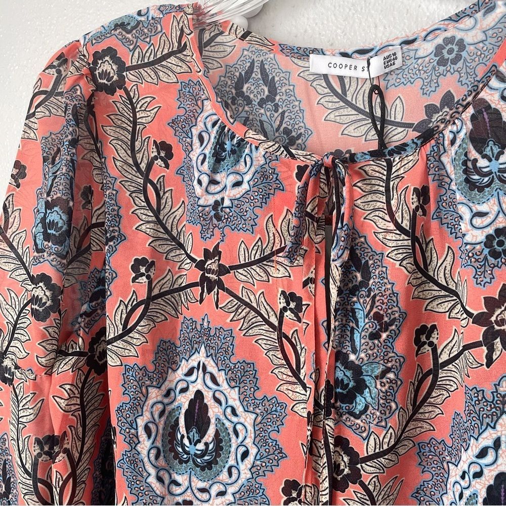 Cooper St Viva Sheer Floral Paisley Print Top - Picture 6 of 9